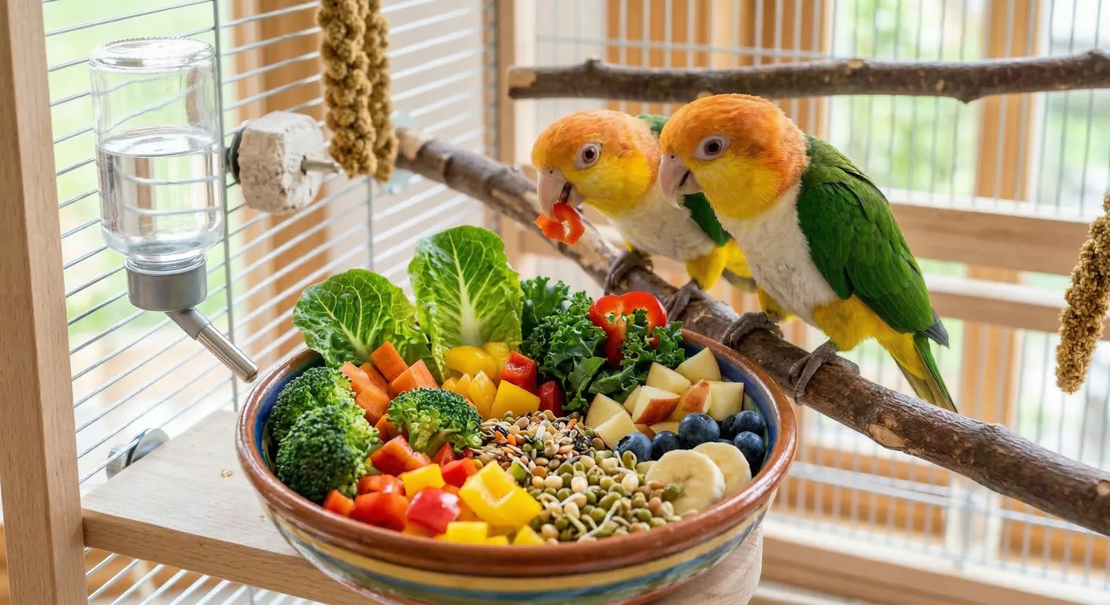 Illustration für: Was dürfen Papageien essen und welche Lebensmittel sollten sie meiden