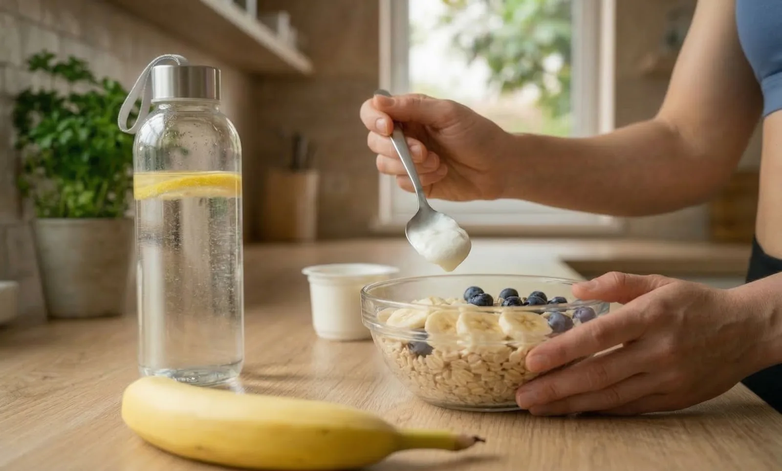 Illustration für: Was man vor dem Training essen sollte und was man vermeiden sollte