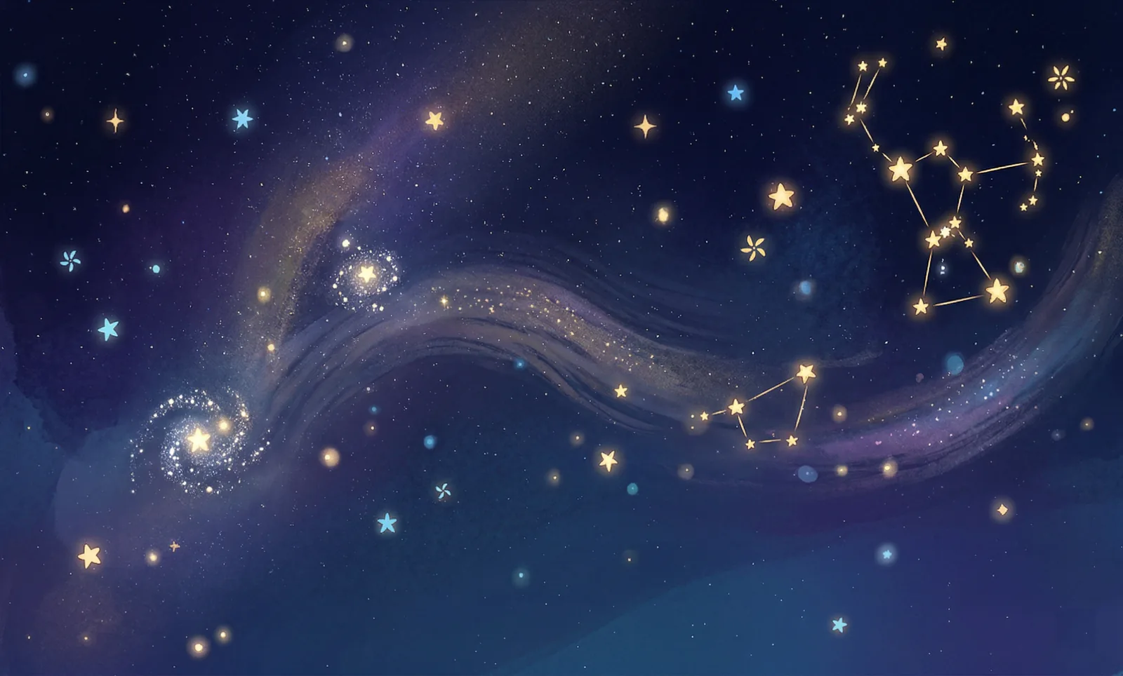 Illustration für: Warum funkeln Sterne?